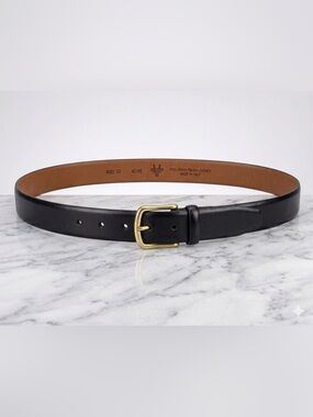 Men’s Wearhouse black full grain Italian Leather Belt size 42/10 made in Italy
